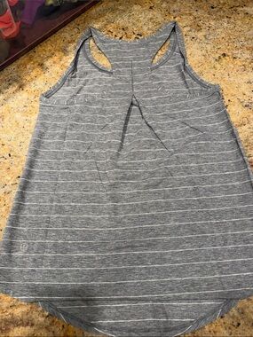 lululemon athletica Gray Striped Racerback Tank